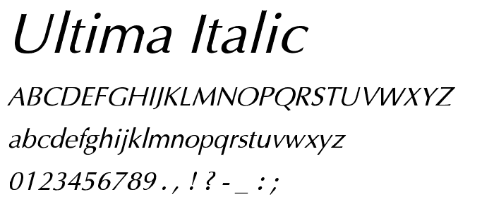 Ultima Italic police